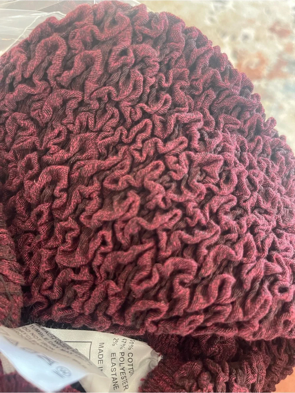 Gaia.Co Burgundy Textured Dining, Gaming, or Office Chair Cover